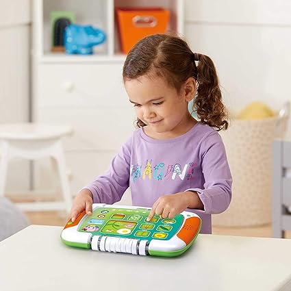 VTech - Libro/Tablet multiaventura, Tablet para niños +2 años, Tablero Interactivo y Libro Tradicional, aprende los Colores, Las Formas geométricas a través de Cuentos y páginas ilustradas