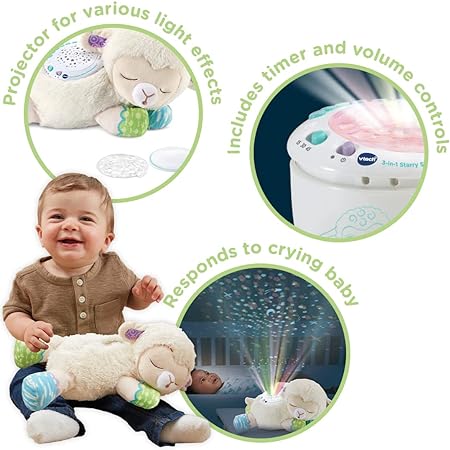 VTech 550503 Baby 3-in-1 Starry Skies Sheep Soother, Multi,12.1 x 31.9 x 15 cm