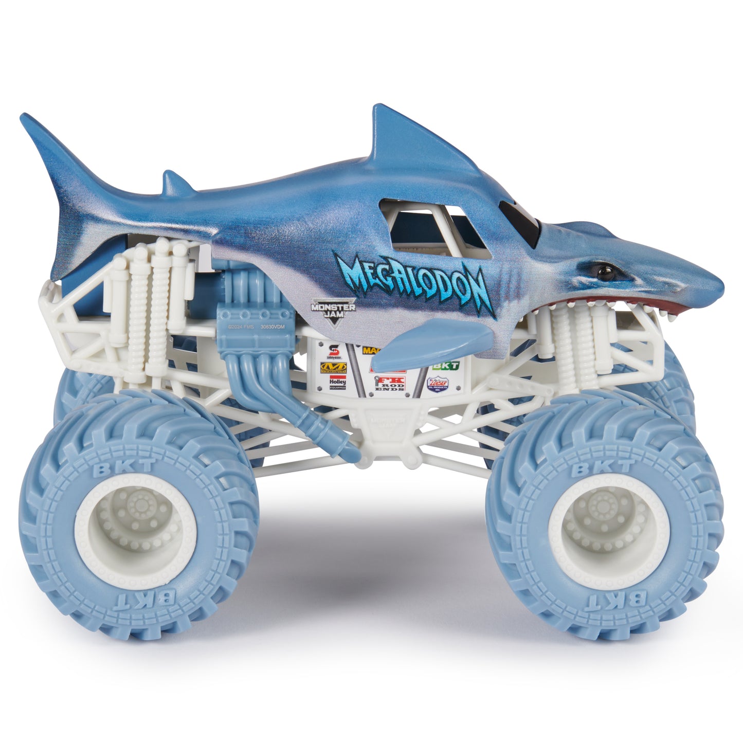 Monster Jam, Official Megalodon Monster Truck, Collector Die-Cast Vehicle, 1:24 Scale, Kids Toys for Boys and Girls Ages 3 and up