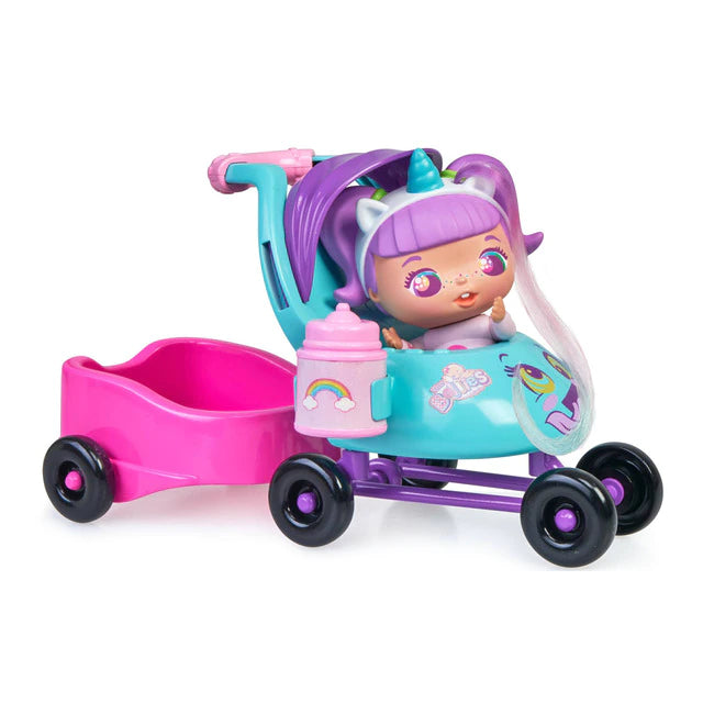 Cochecito de juguete con muñeca Mini Rosie´s car The mini Bellies