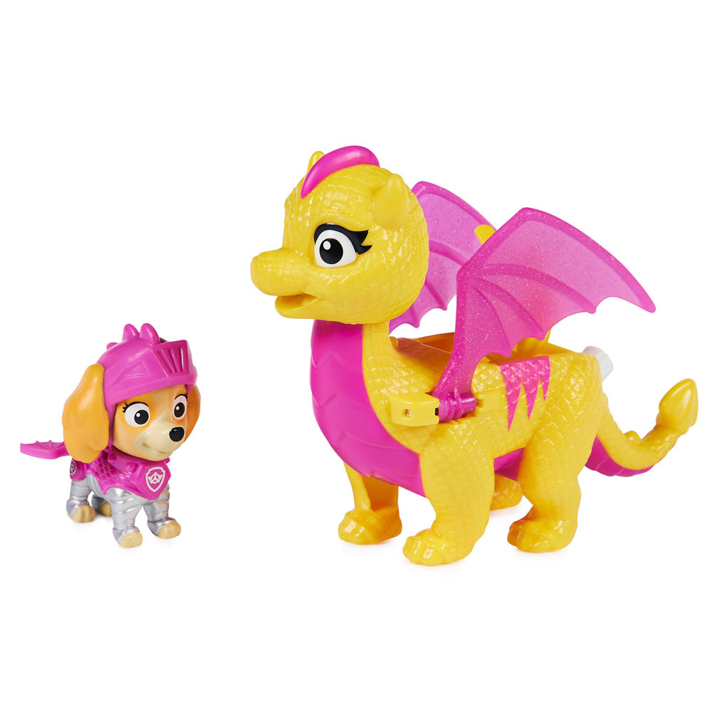 Paw Patrol Rescue Knights Hero Pups - Sky : Pup Figure and Dragon Ages 3 and UP