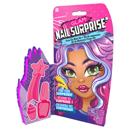 Cool Maker, GO GLAM Nail Surprise Manicure Set with Surprise Feature Press on Nails and Polish (Styles May Vary), Nail Kit Kids Toys for Ages 8 and up