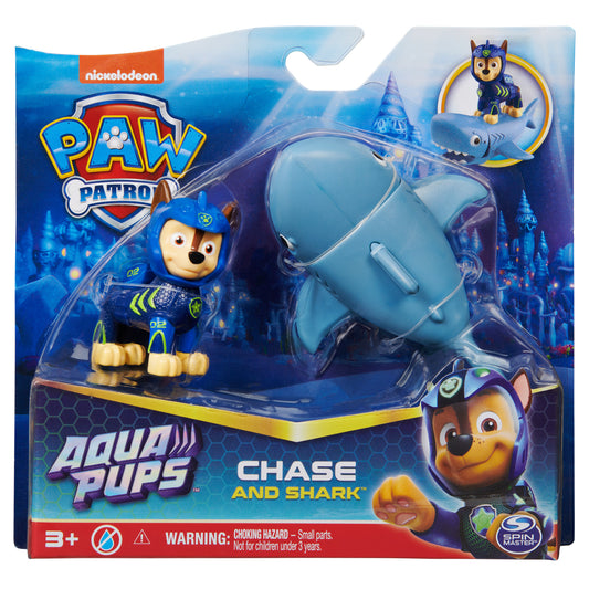 PAW Patrol, Aqua Pups Chase and Shark Action Figures
