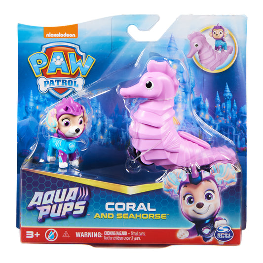 PAW Patrol, Aqua Pups Coral and Seahorse Action Figures