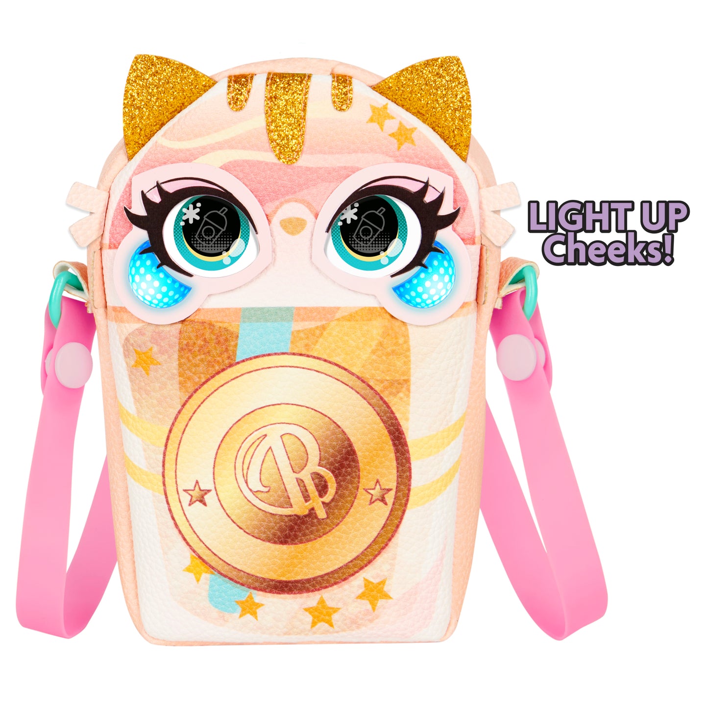 Purse Pets, Treat Yo Self Catpuchino Interactive Pet Toy and Handbag with Light up Cheeks, over 25 Sounds and Reactions, Kids Toys for Girls