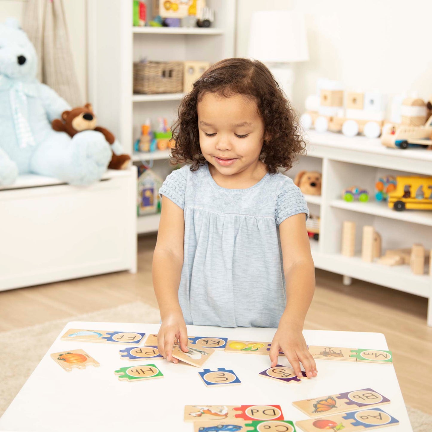 Melissa & Doug Self-Correcting Alphabet Letter Puzzles – 52-Piece Wooden ABC Set (Ages 4+)