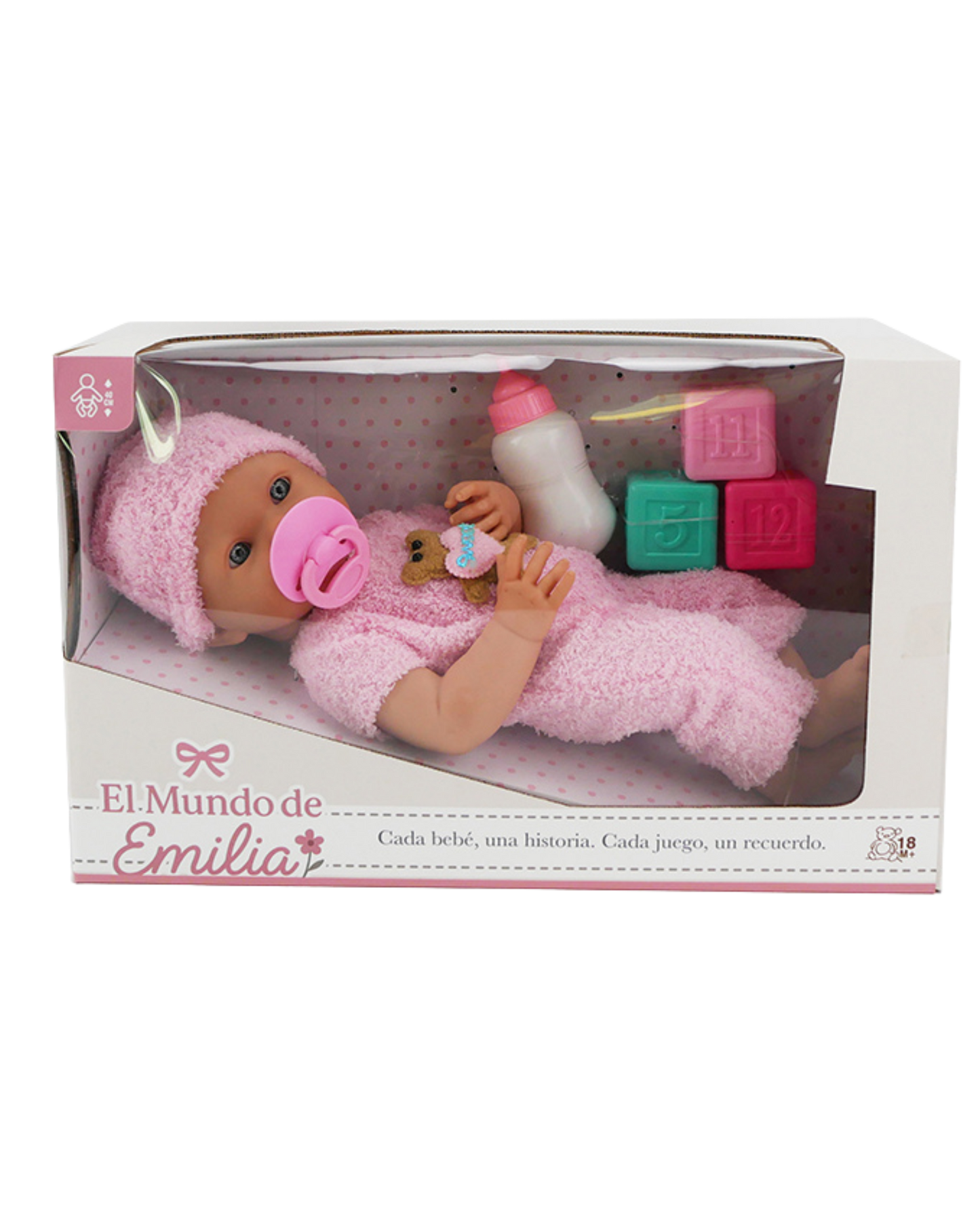 🌸 Camila 16" Muñeca Bebé de Vinilo con Accesorios | El Mundo de Emilia