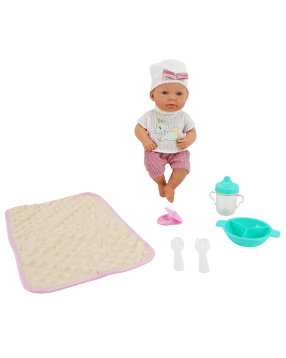 Valentina 12" Muñeca Bebé con Accesorios para Comer | El Mundo de Emilia