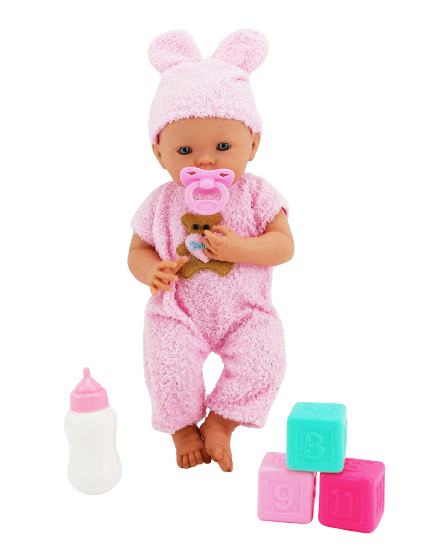 🌸 Camila 16" Muñeca Bebé de Vinilo con Accesorios | El Mundo de Emilia