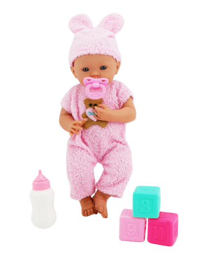 🌸 Camila 16" Muñeca Bebé de Vinilo con Accesorios | El Mundo de Emilia