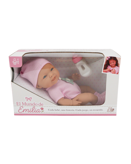 🎀 Isabelle 11" Muñeca Bebé de Vinilo | El Mundo de Emilia