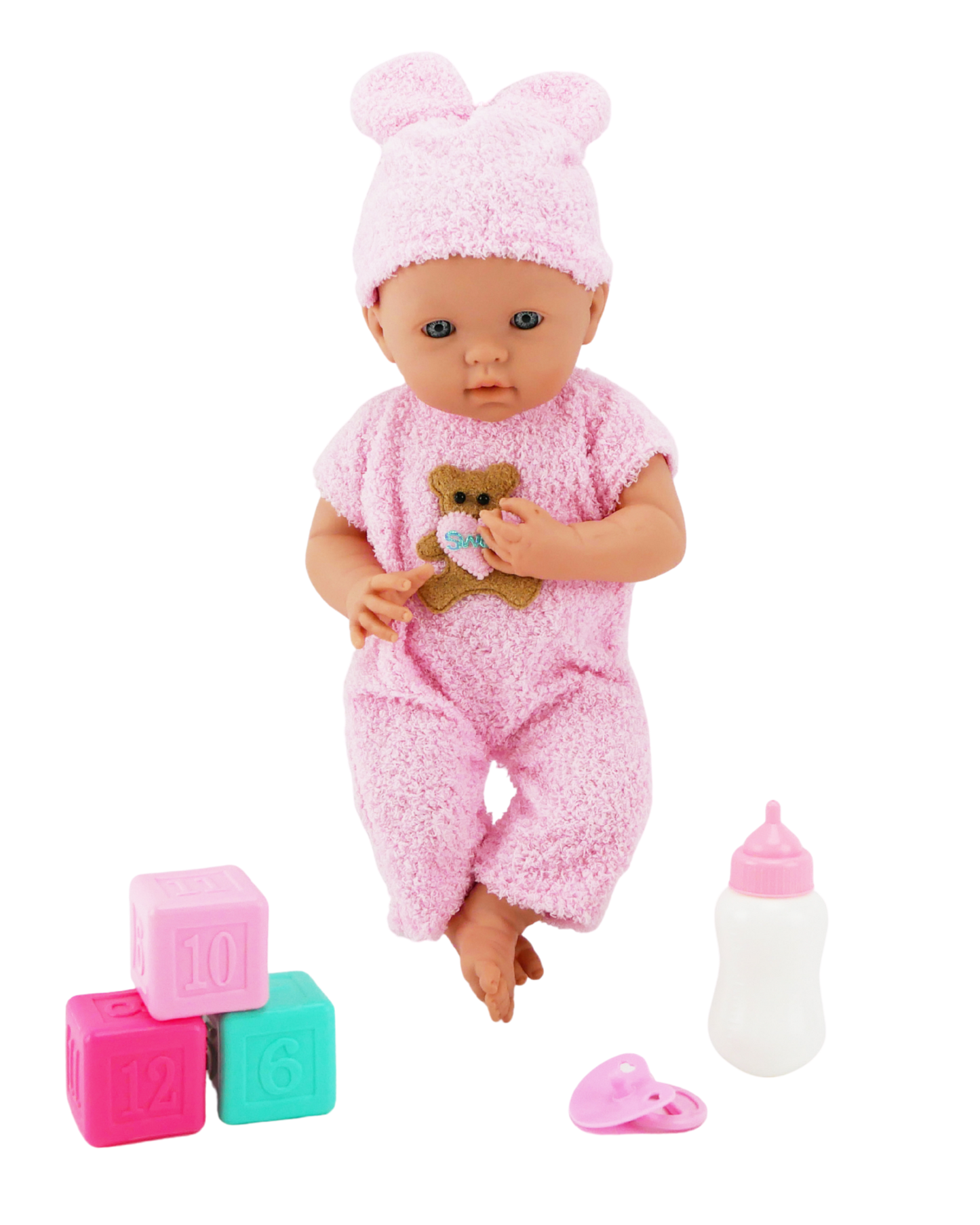 🌸 Camila 16" Muñeca Bebé de Vinilo con Accesorios | El Mundo de Emilia