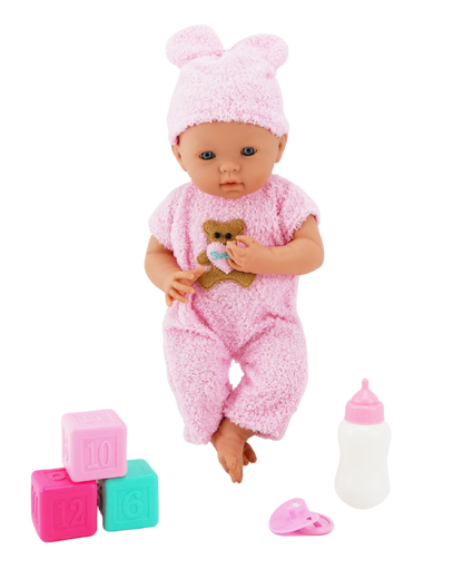 🌸 Camila 16" Muñeca Bebé de Vinilo con Accesorios | El Mundo de Emilia