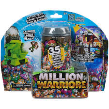 Million Warriors Battle Pack with 35 Collectible Figures, Launcher and Playset (Styles May Vary), Surprise Kids Toys for Boys and Girls Ages 5 and Up