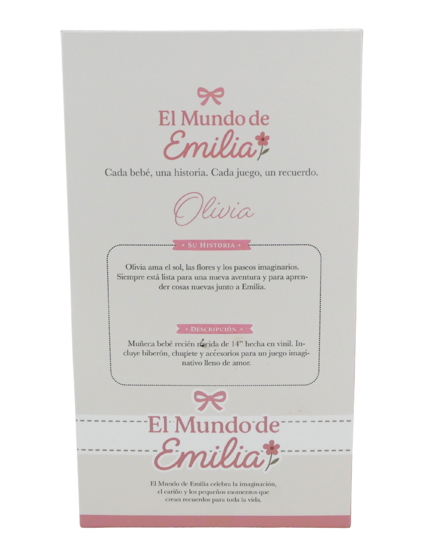 Olivia 14" Muñeca Bebé de Vinilo con Accesorios | El Mundo de Emilia