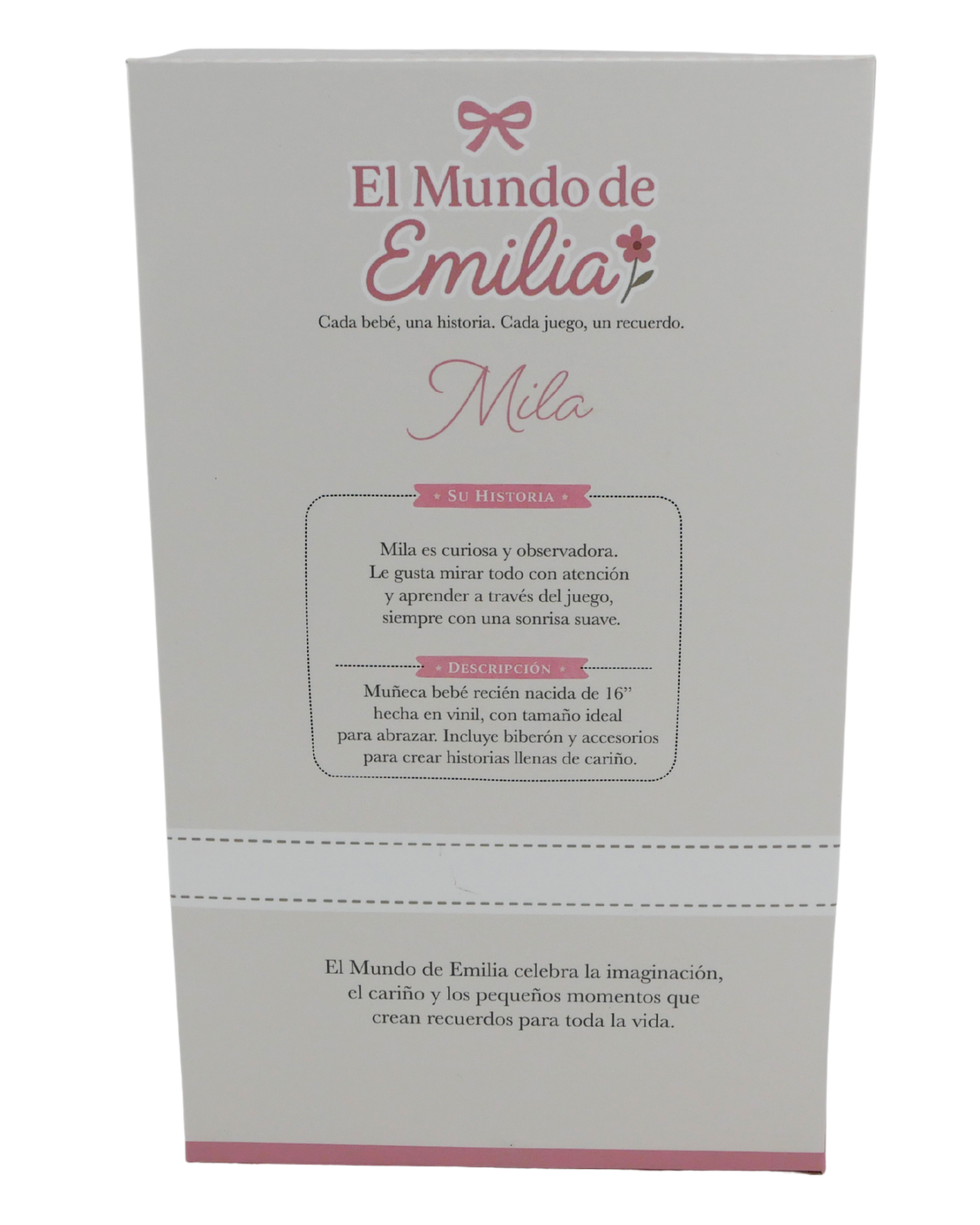 🌷 Mila 16" Muñeca Bebé de Vinilo con Accesorios | El Mundo de Emilia