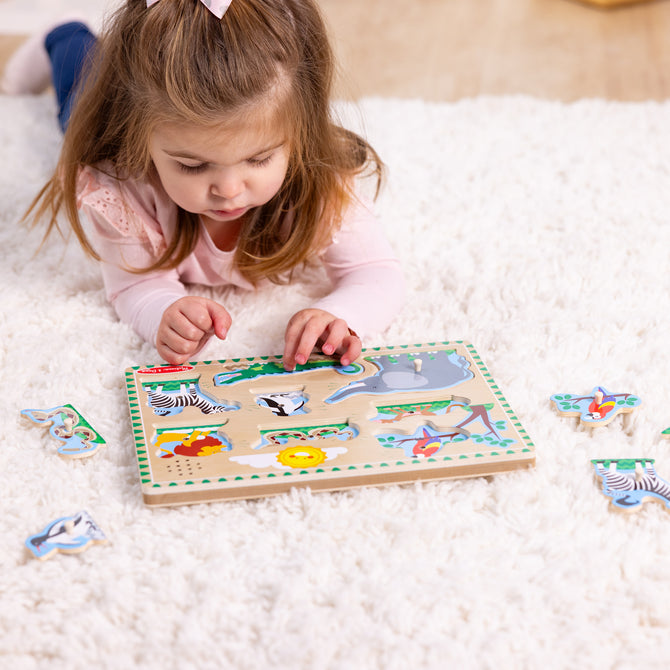 Rompecabeza de Animales del Zoológico con Sonidos – Montessori en Madera