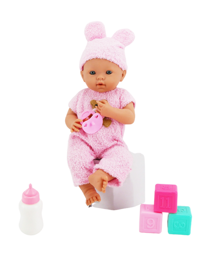 🌸 Camila 16" Muñeca Bebé de Vinilo con Accesorios | El Mundo de Emilia