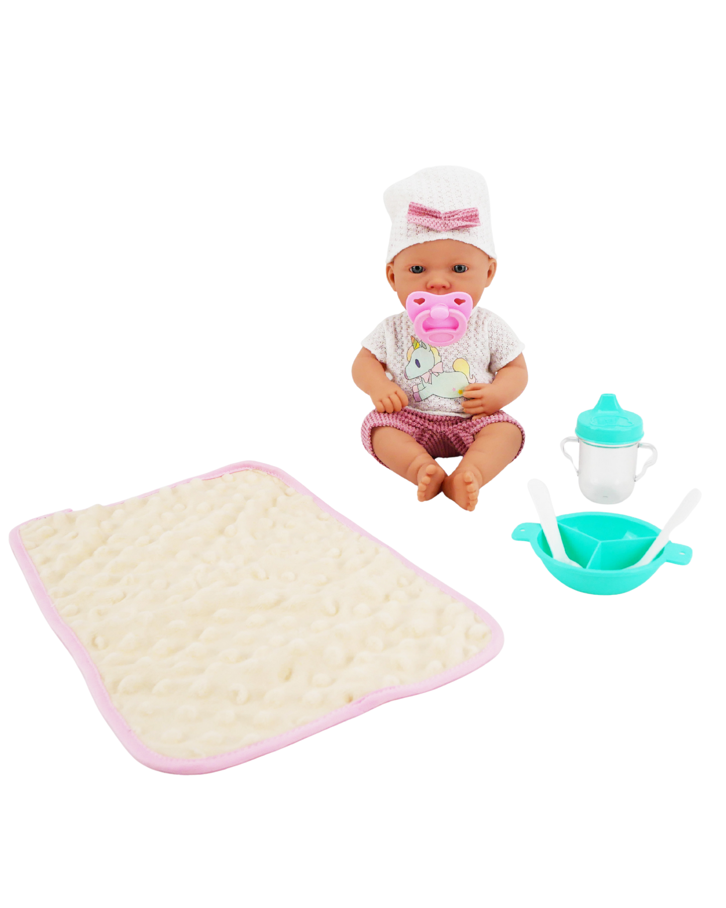 Valentina 12" Muñeca Bebé con Accesorios para Comer | El Mundo de Emilia