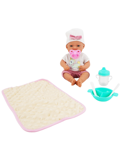 Valentina 12" Muñeca Bebé con Accesorios para Comer | El Mundo de Emilia