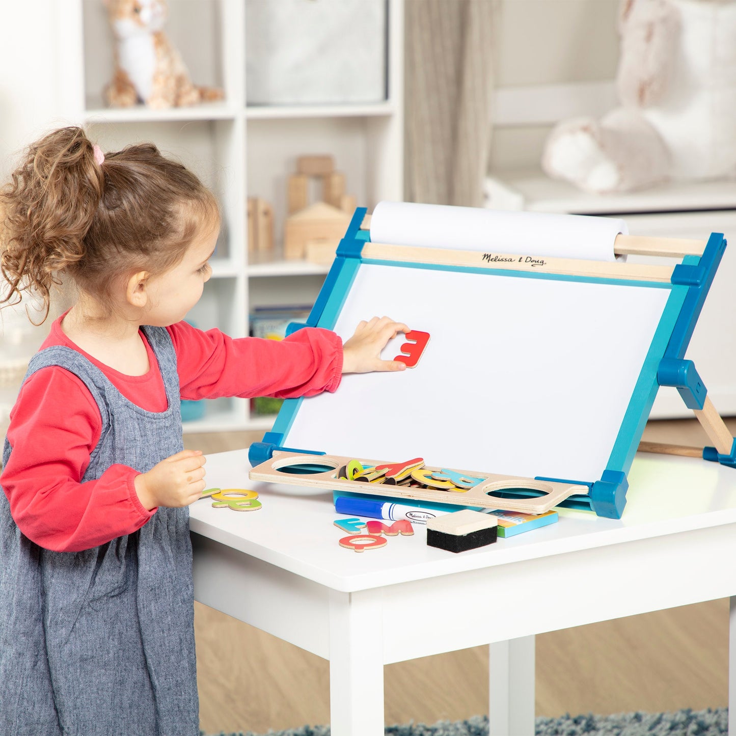 Double-Sided Magnetic Tabletop Easel - Kids Toy, Ages 3+