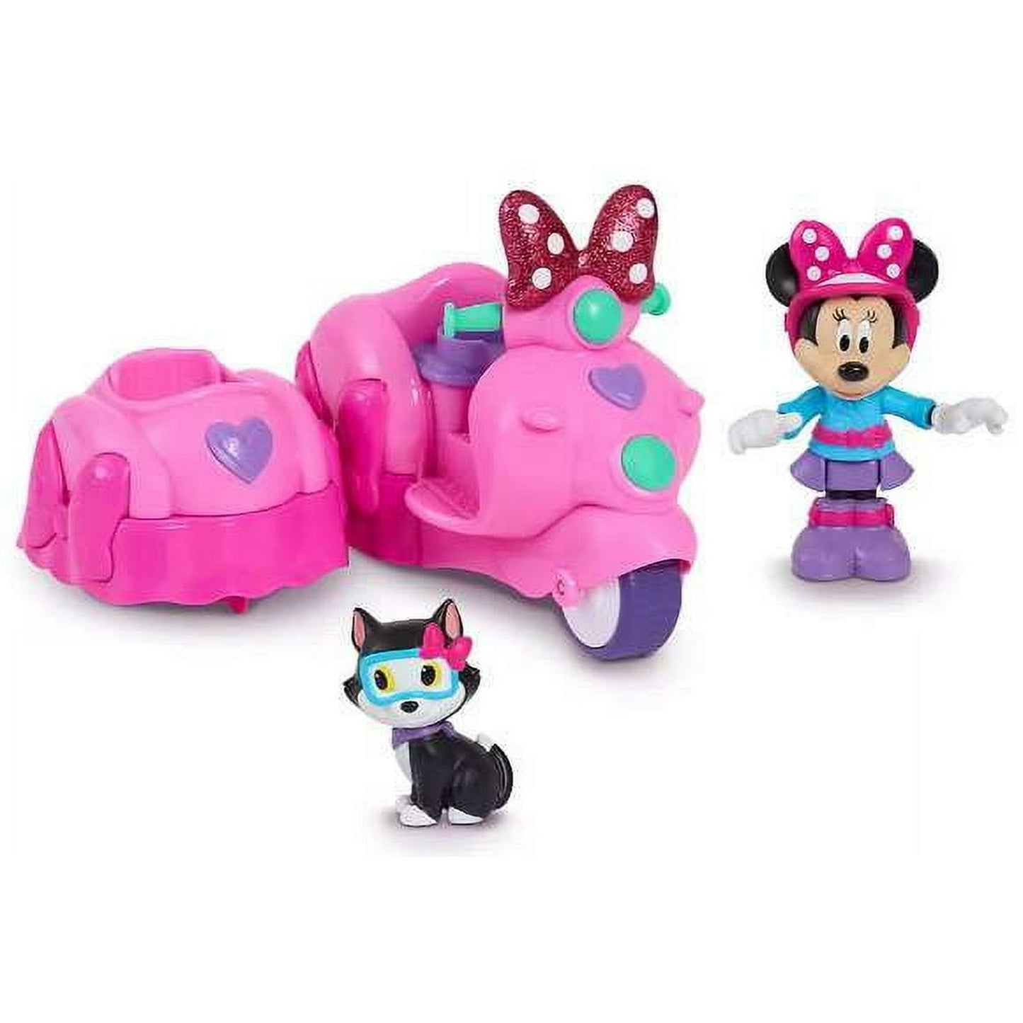 Disney Junior Minnie Mouse Vehicle & Figure Removeable Side Car Pink