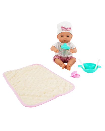 Valentina 12" Muñeca Bebé con Accesorios para Comer | El Mundo de Emilia
