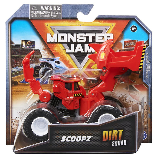 Monster Jam 1:64 Scale Die-Cast Dirt Squad – Official Monster Jam Construction Vehicles with Moving Parts