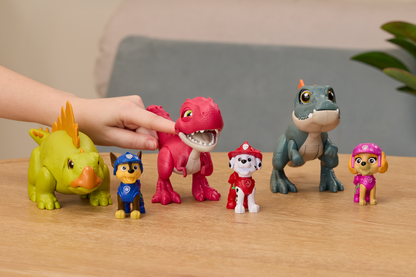PAW Patrol: The Dino Movie, Roaring Pup Pals Chase with Stegosaurus Figure