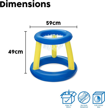 Bestway 52418 Splash N Hoop Inflatable Basketball Swimming Set, Floating Pool Game