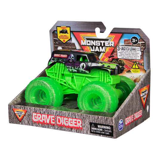 Monster Jam Official 1:43 Grave Digger Light Up Wheels Truck Assortment