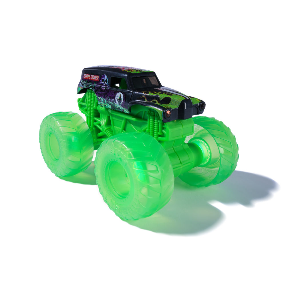 Monster Jam Official 1:43 Grave Digger Light Up Wheels Truck Assortment