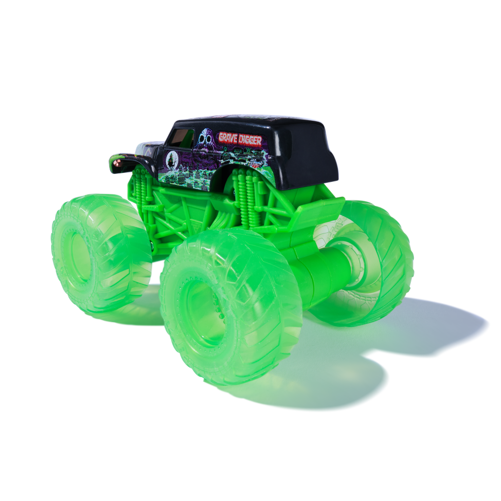Monster Jam Official 1:43 Grave Digger Light Up Wheels Truck Assortment
