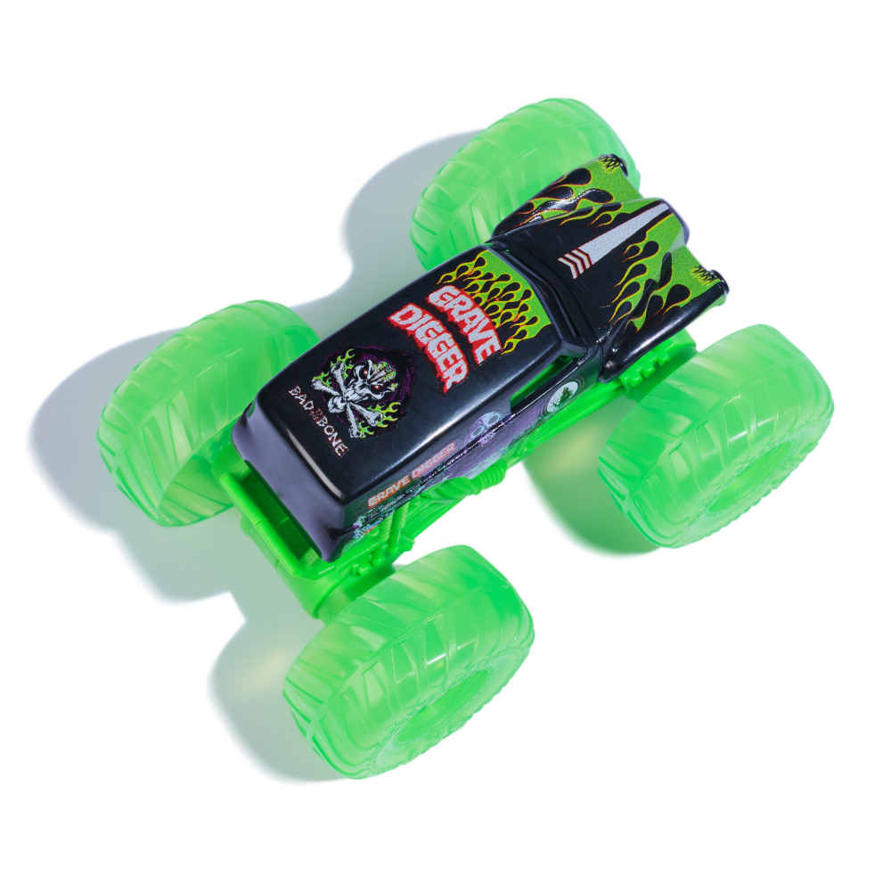 Monster Jam Official 1:43 Grave Digger Light Up Wheels Truck Assortment