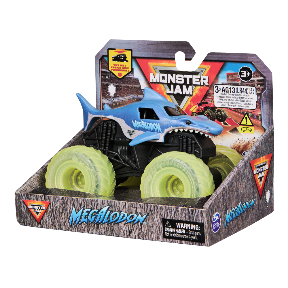 Monster Jam Official 1:43 Megalodon Light Up Wheels Truck