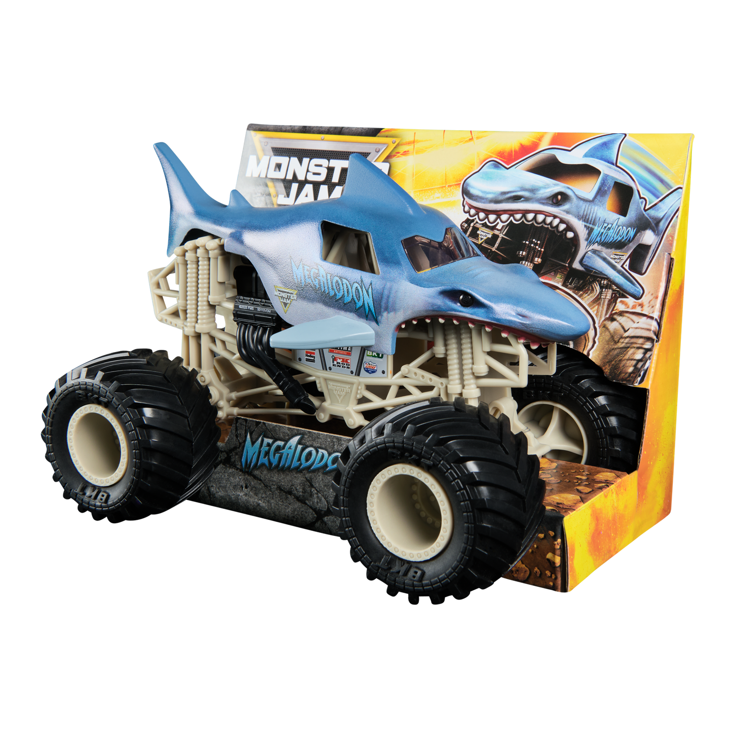🦈 Monster Jam 1:24 Scale Die-Cast Collector Truck – Megalodon