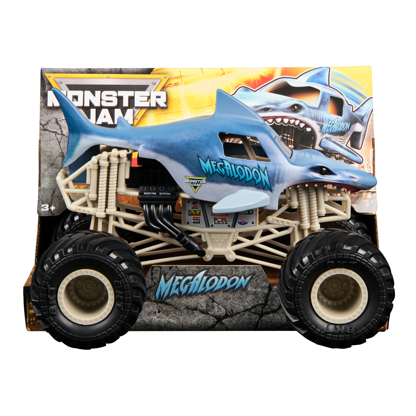 🦈 Monster Jam 1:24 Scale Die-Cast Collector Truck – Megalodon