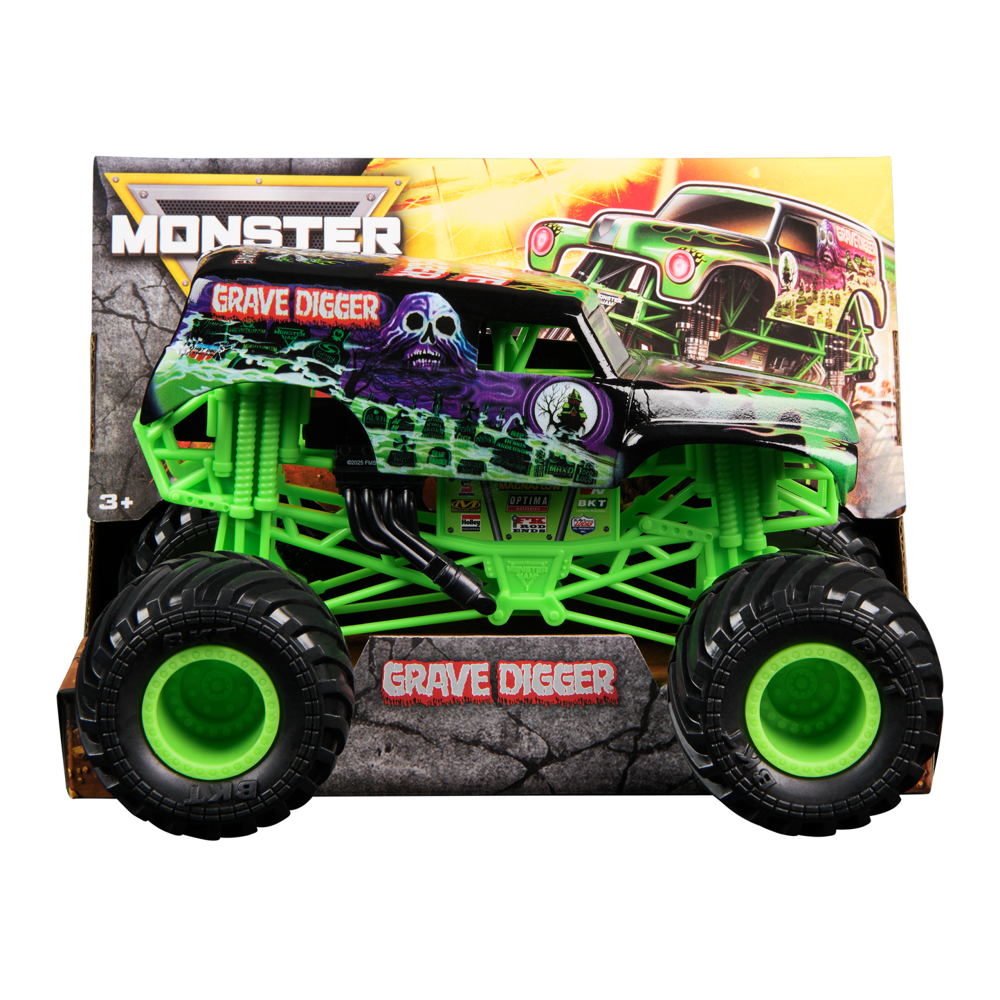 💀 Monster Jam 1:24 Scale Die-Cast Collector Truck – Grave Digger