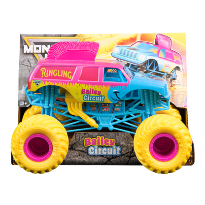 🤡 Monster Jam 1:24 Scale Die‑Cast Collector Truck – “Bailey Circuit”