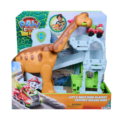 Paw Patrol Dino Movie DINO Pup Squad Lift & Race Dino Playset - Kids Toy, Ages 3 and up