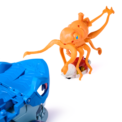 Monster Jam Mini Jams Megalodon Squid Takedown Playset with 2 Exclusive Die-Cast Trucks