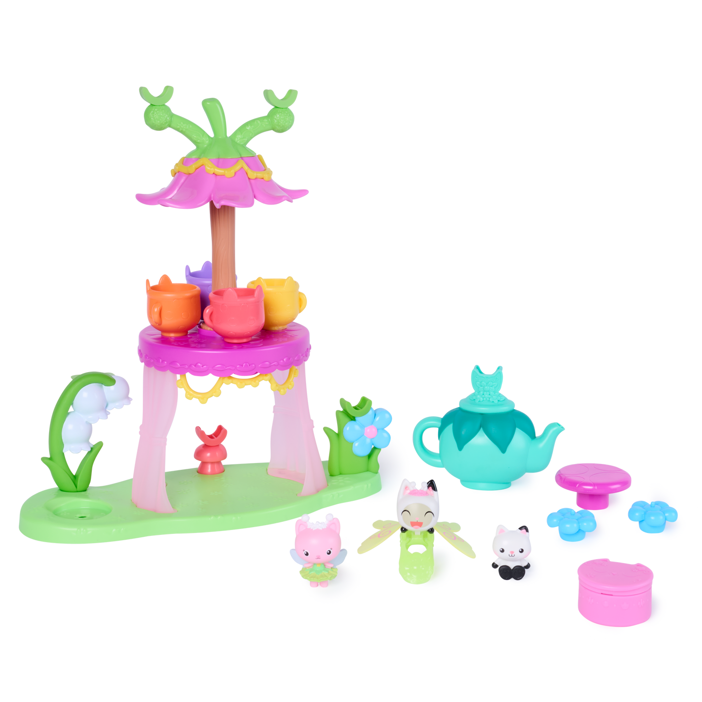 Gabby's Dollhouse Flutter-riffic Tea Party Playset with Fairy Ring & Figures