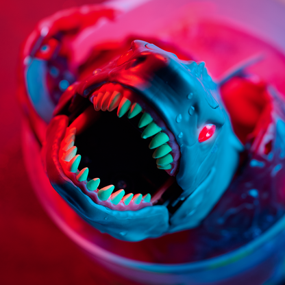Primal Hatch Megalodon Interactive Hatching Egg Shark Toy with Reusable Tank
