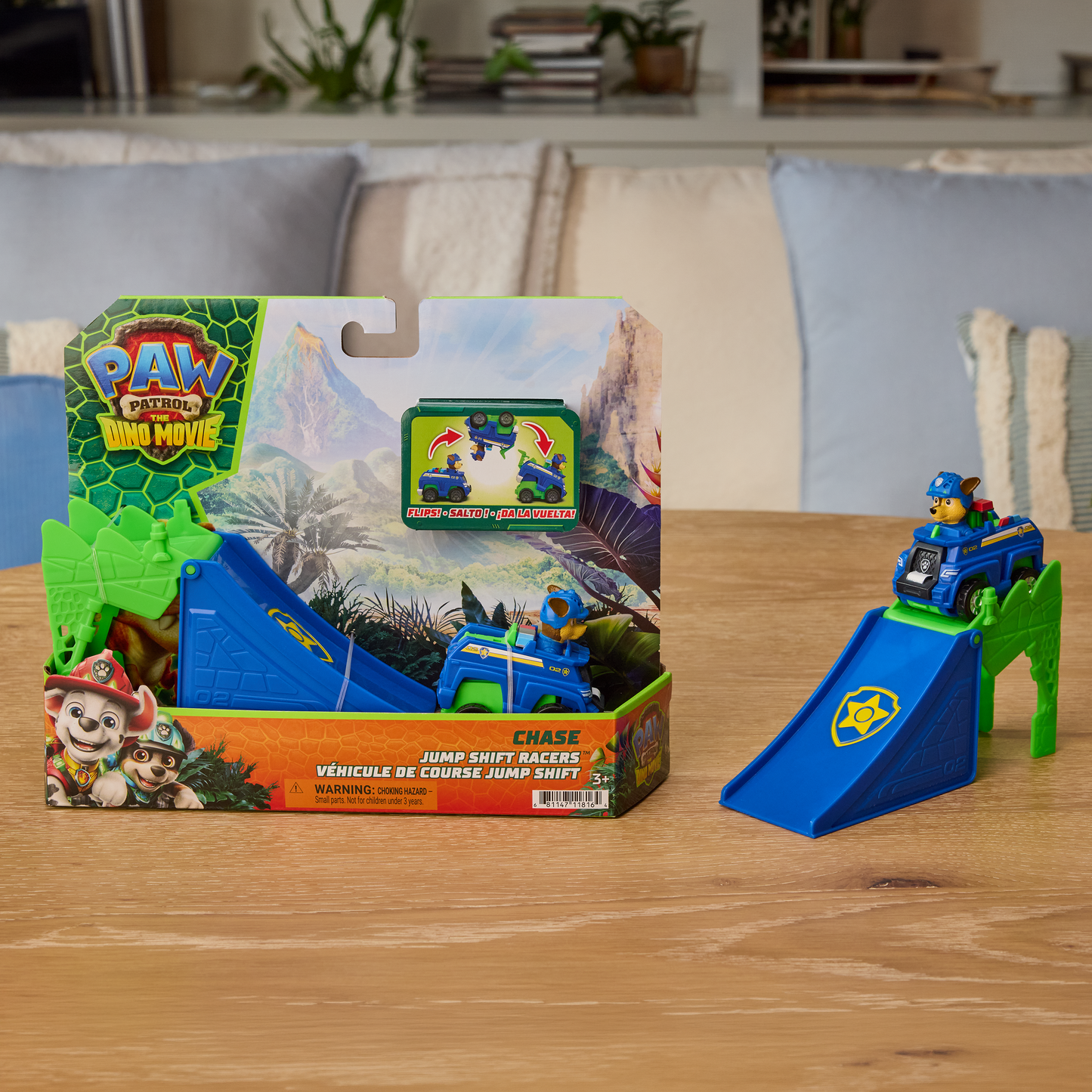 Paw Patrol Dino Movie DINO Pup Squad Jump Flip Asst - Kids Toy, Ages 3 and up