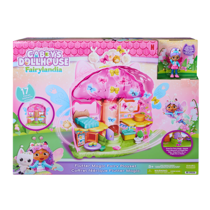 Gabby's Dollhouse Fairylandia Flutter Magic Fairy Playset with Gabby Figure