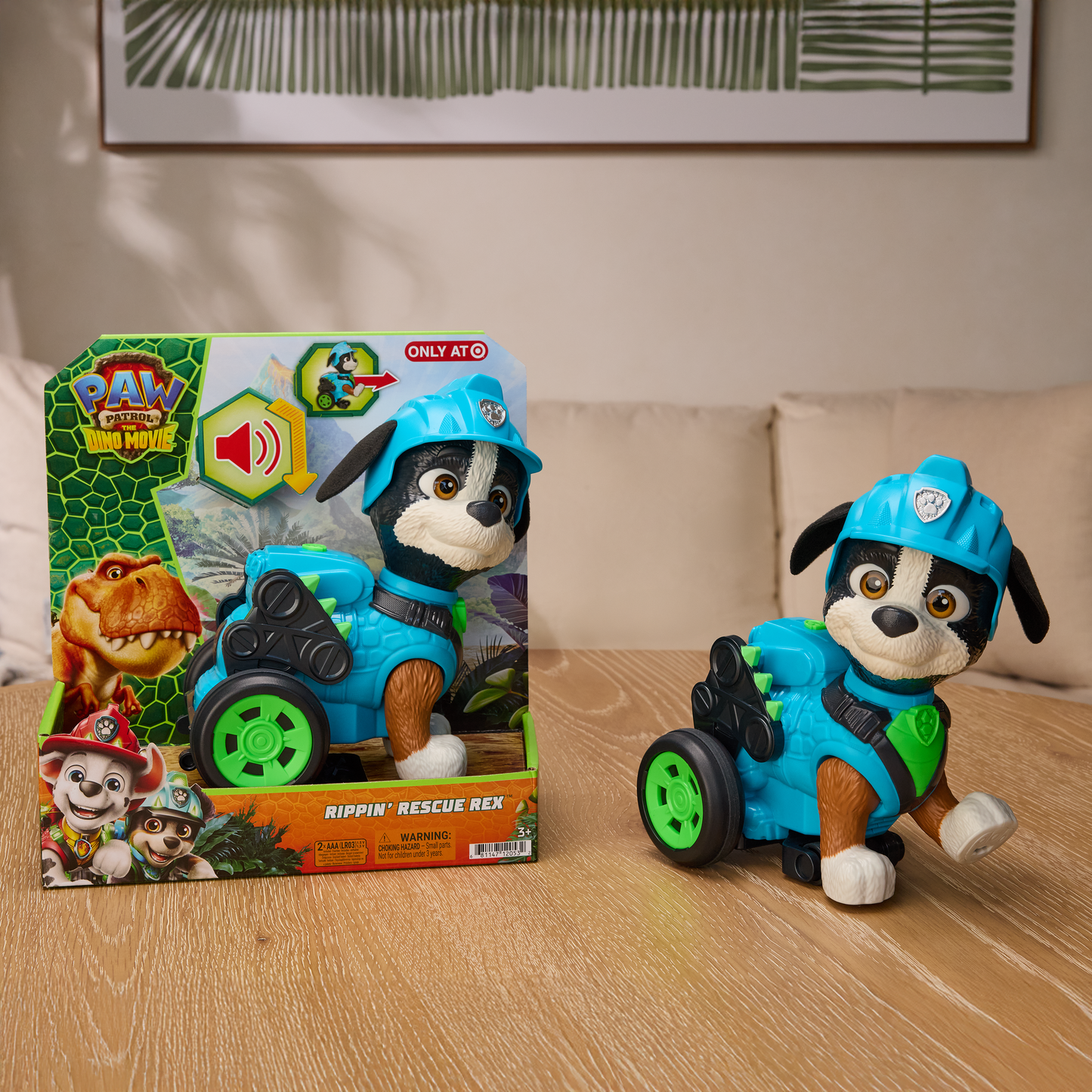 PAW Patrol: The Dino Movie, Rippin' Rescue Rex Pull-Back Action Figure