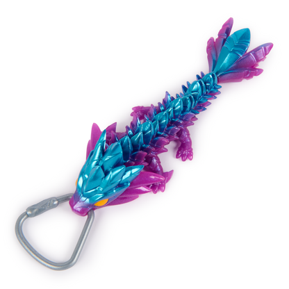 CrystaLynx Dragons Keychains – Collectible Articulated Mini Dragon Clip-On