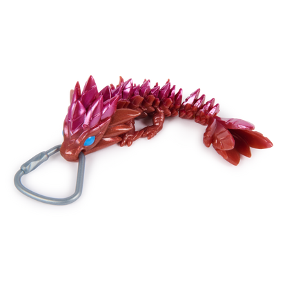CrystaLynx Dragons Keychains – Collectible Articulated Mini Dragon Clip-On