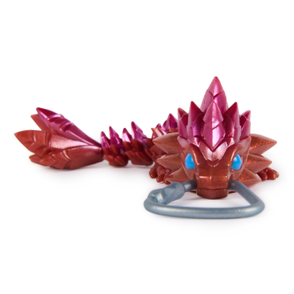 CrystaLynx Dragons Keychains – Collectible Articulated Mini Dragon Clip-On