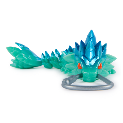 CrystaLynx Dragons Keychains – Collectible Articulated Mini Dragon Clip-On